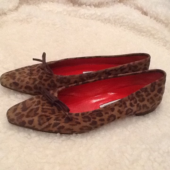 Manolo Blahnik Leopard Print Flats